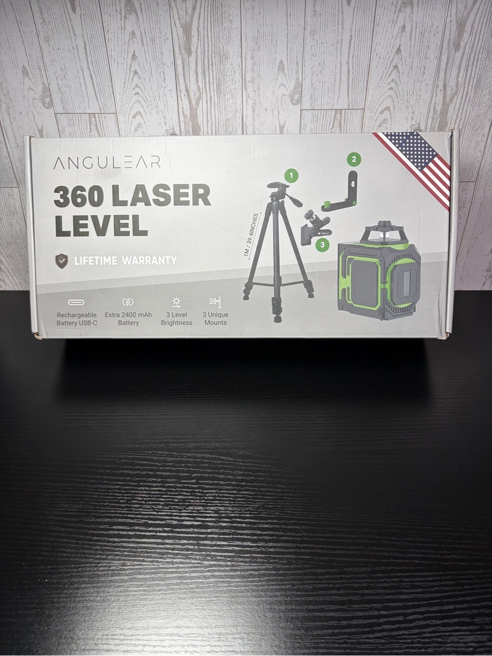 Angulear 360 Laser Level With Tripod- Green/Black